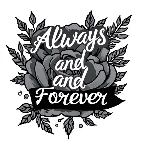 always and forever  tattoo design idea