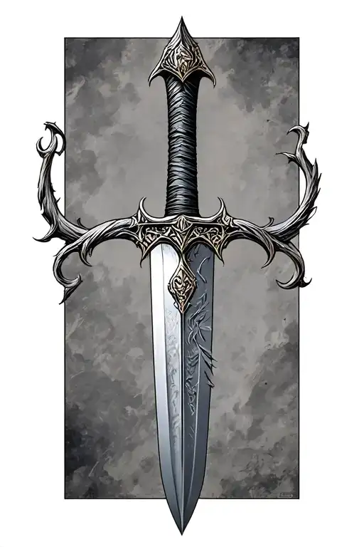 lord of the rings rohan sword tattoo design idea