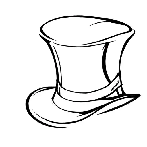 magician top hat tattoo design idea