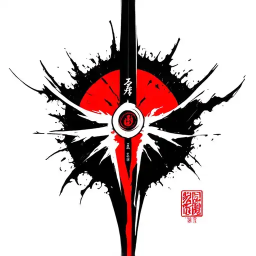 kunai Sharingan itachi tattoo design idea