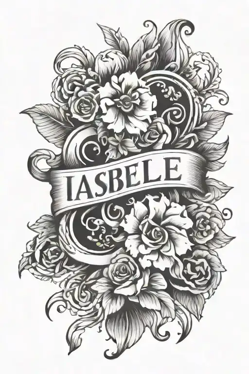 Isabelle name tattoo tattoo design idea