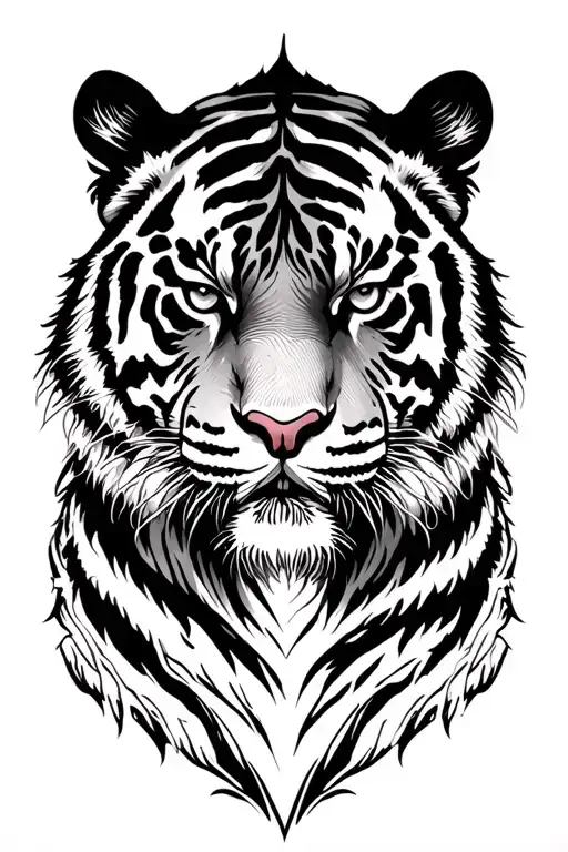 Combine typography and a tiger silhouette for a unique graphic designer tattoo tattoo design idea