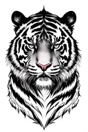 Combine typography and a tiger silhouette for a unique graphic designer tattoo tattoo design idea