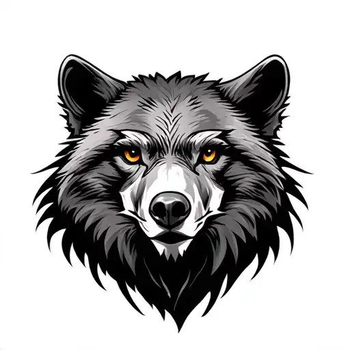 eagle, cougar, bear, fox and wolf head tattoo design idea