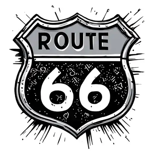 Route 66 tattoo design idea