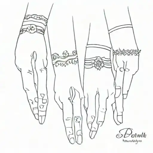 3 daughters named Presley, Peyton, Halle . wrist design tattoo design idea