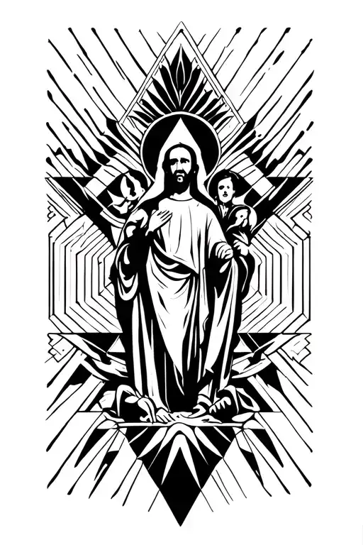 God and Family  tattoo design idea