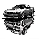 many sports cars tattoo design idea