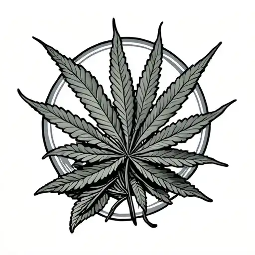 Cannabis tattoo design idea