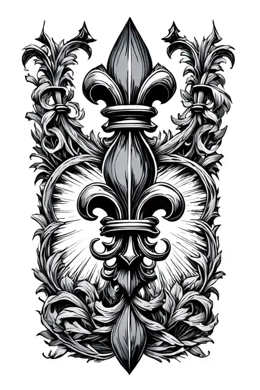 Flur de lis we have tarot card tattoo design idea