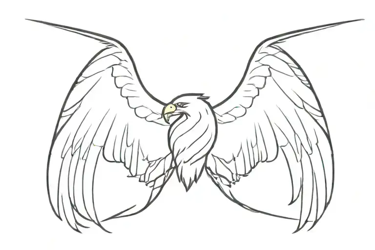 eagle wings tattoo design idea