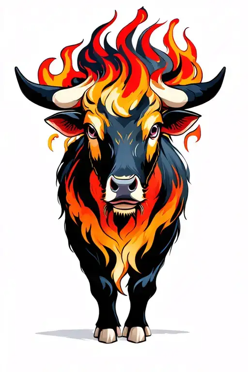 Fire Ox tattoo design idea