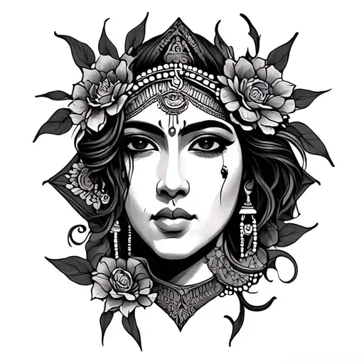 Kirtimukha tattoo design idea
