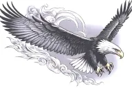 eagle soaring tattoo design idea
