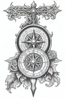 vegisvir viking compass tattoo design idea