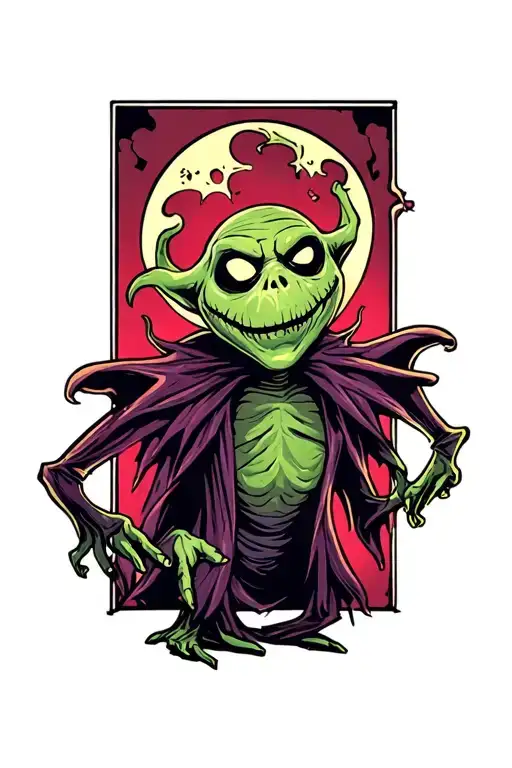 oogie boogie from nightmare before Christmas  tattoo design idea