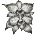 Cattleya Orchid tattoo design idea