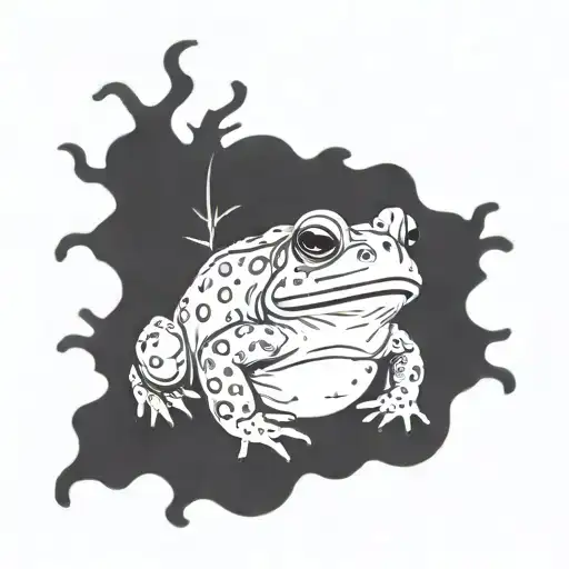 a toad tattoo design idea