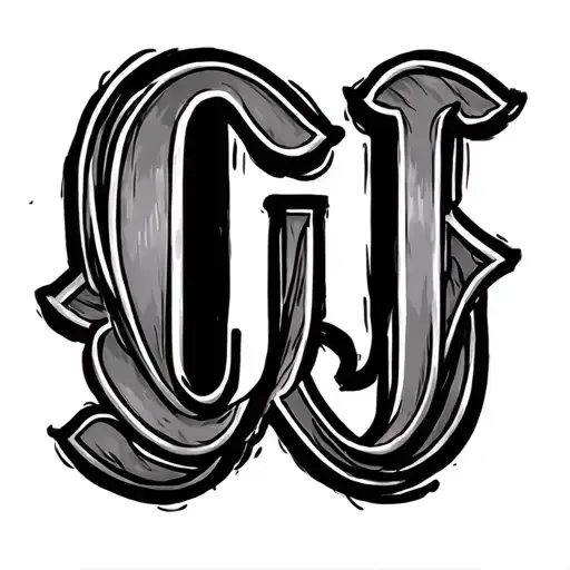 Cj Initials tattoo design idea
