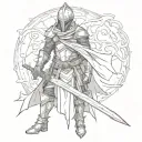 abyss watchers dark souls video game tattoo design idea
