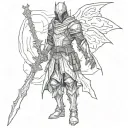 abyss watchers dark souls video game tattoo design idea
