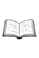 book open in front tattoo design idea