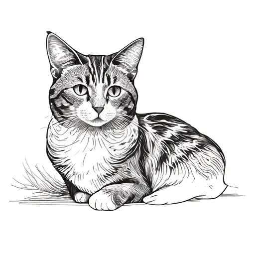 a cat tattoo design idea