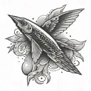 comet tattoo design idea