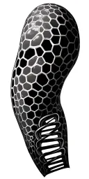 honeycomb pattern with AI natural network and dna tattoo design idea