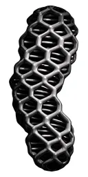 honeycomb pattern with AI natural network and dna tattoo design idea