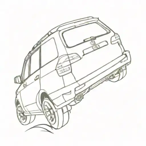 toyota roomy tattoo design idea