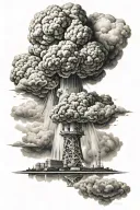 nuclear cloud tattoo design idea