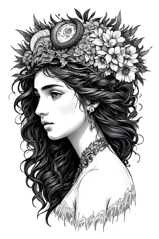 virgo protecting aries tattoo design idea