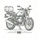 bmw k100 scrambler tattoo design idea