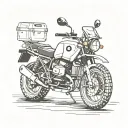 bmw k100 scrambler tattoo design idea