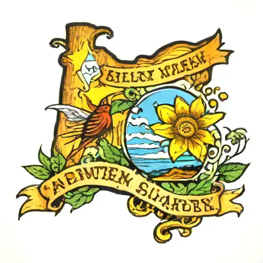 bailey and kileigh, state of New York and Georgia, national parks, June 21 2003, adventure tattoo design idea