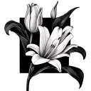 Lily And Tulip tattoo design idea