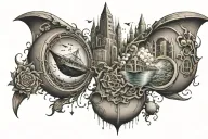 word perspective tattoo design idea