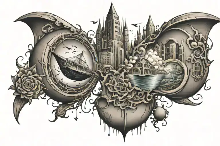 word perspective tattoo design idea