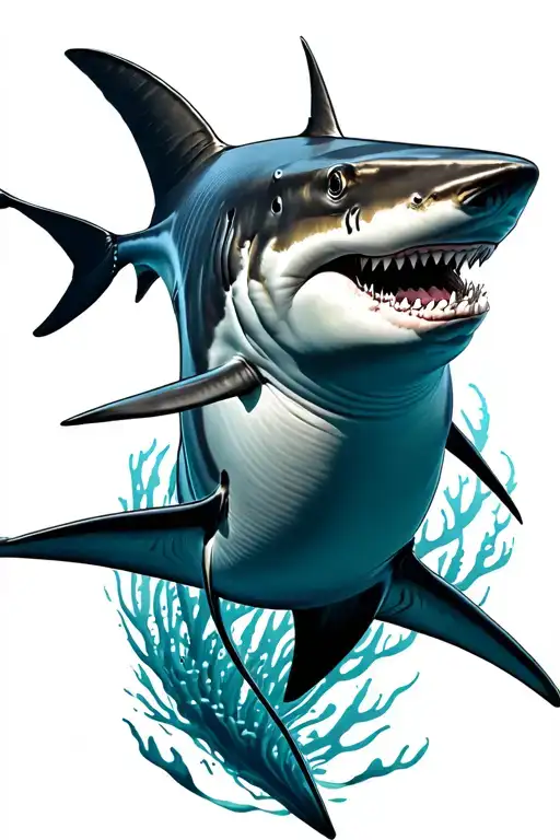 black tip reef shark  tattoo design idea
