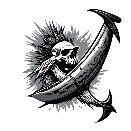 Harpoon tattoo design idea
