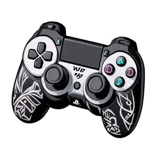 Playstation controller all generation tattoo design idea