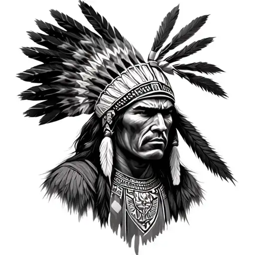 Apache Warrior tattoo design idea