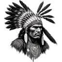 Apache Warrior tattoo design idea