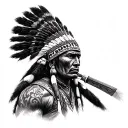 Apache Warrior tattoo design idea