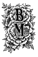 Cursive latter b and m tattoo design idea