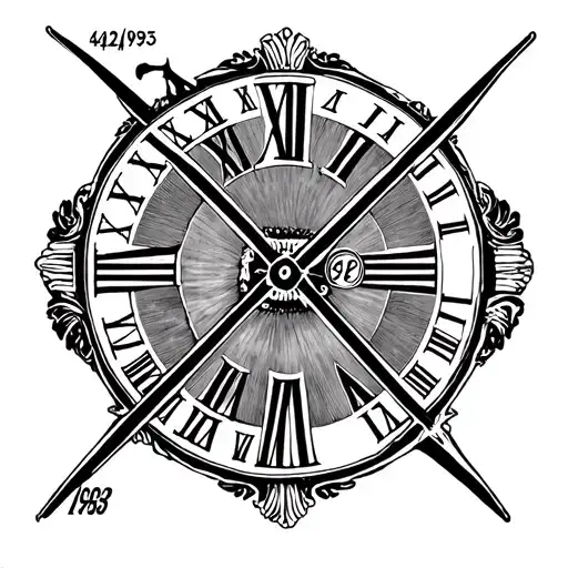 1985 Roman Numerals 04/02/1985 tattoo design idea