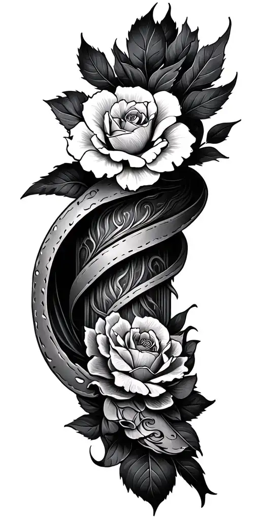 tooled leather  tattoo design idea