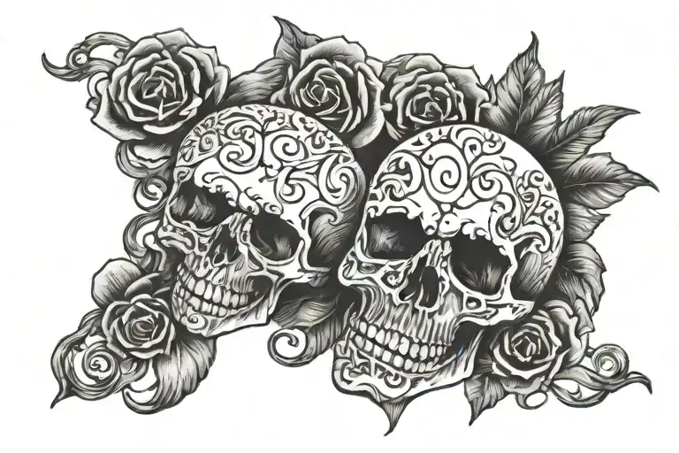 united in grief tattoo design idea