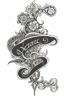 or mara des şımara writing tattoo design idea